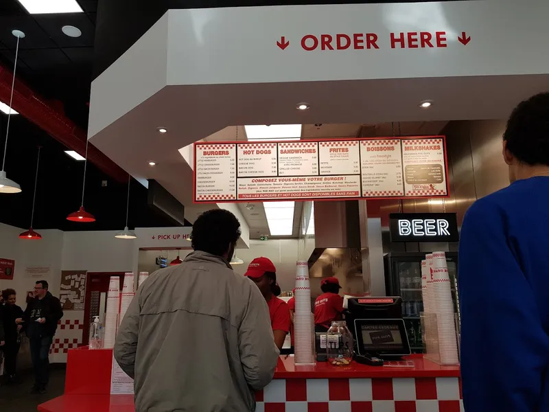 menu 0 of Five Guys Créteil Soleil