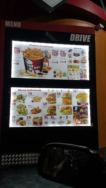 menu 1 of KFC Créteil Foch
