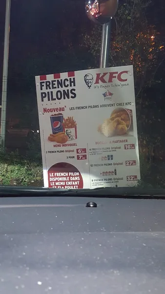 menu 2 of KFC Créteil Foch