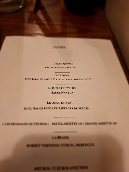 menu 1 of L'Aspérule Auxerre