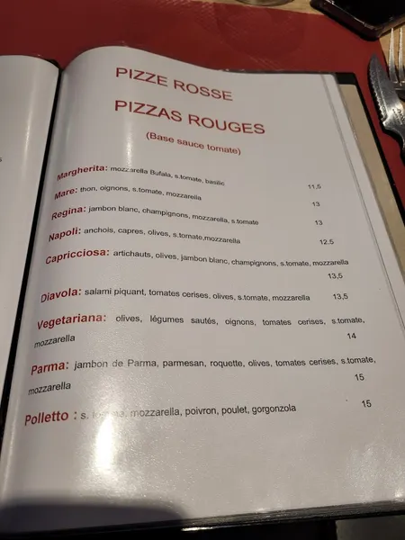 menu 2 of La Bella Vita (Cuisine italienne)