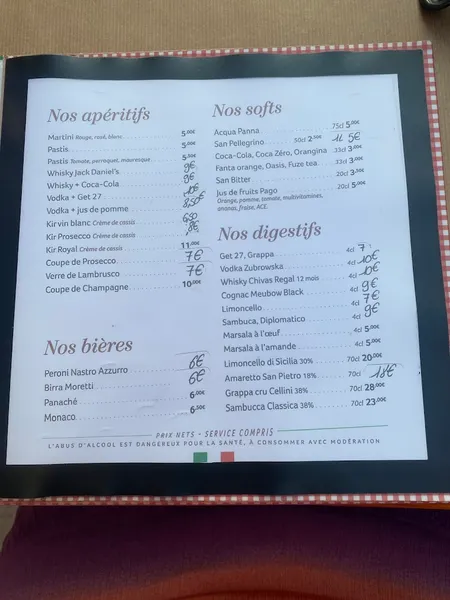menu 1 of Mamma Mia Ristorante