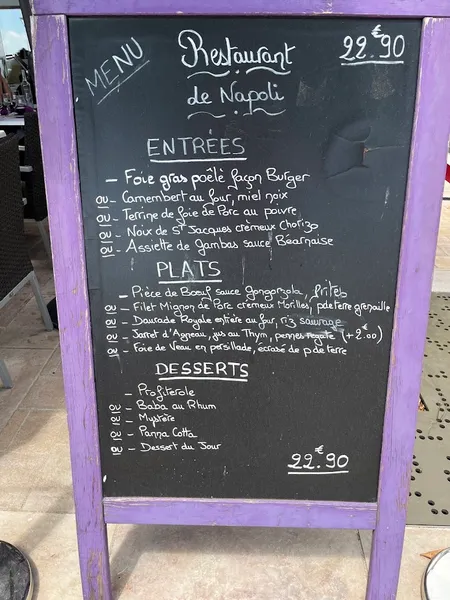 menu 1 of Le Napoli