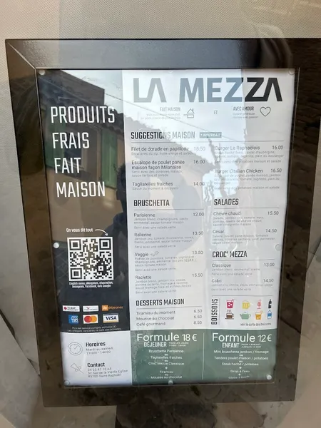 menu 1 of La Mezza