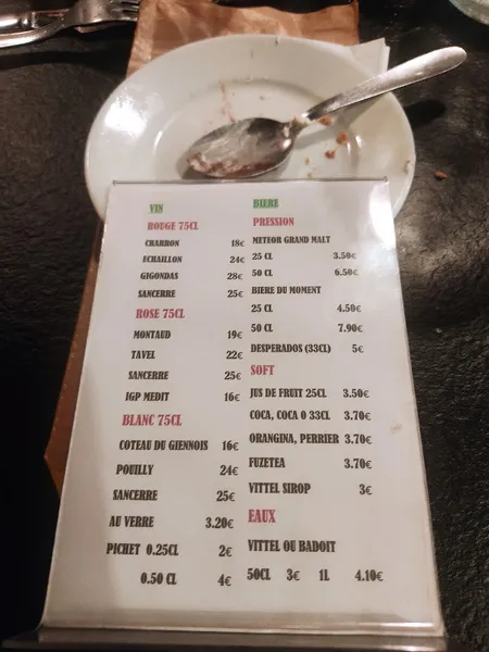 menu 1 of ORESTO