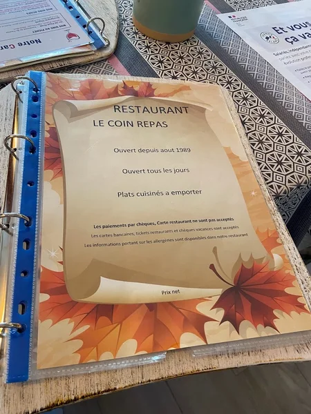 menu 1 of Le Coin Repas