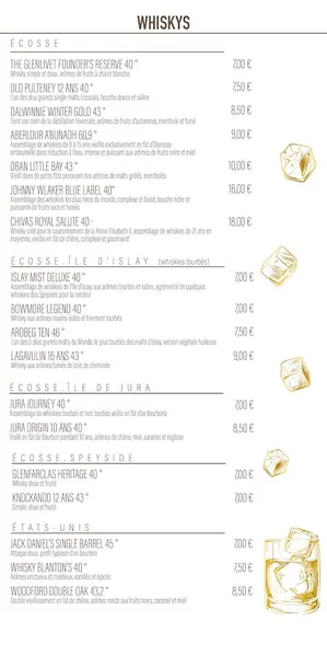 menu 2 of Thaï L'Inde