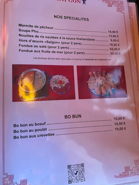 menu 2 of Le Saigon