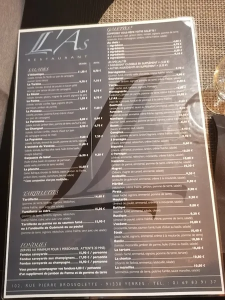menu 1 of Ll'as