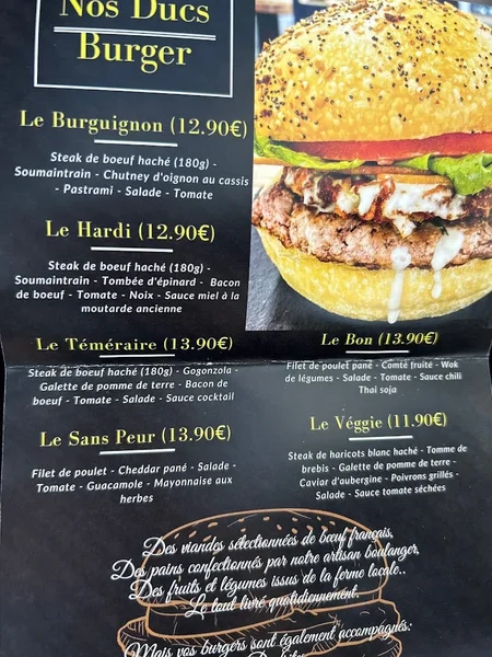 menu 1 of Le Burguignon
