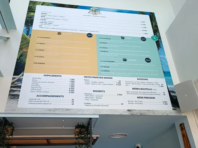 menu 0 of The Californian Jean Jaurès
