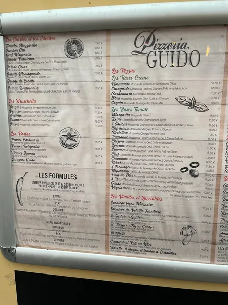 menu 1 of Pizza Guido