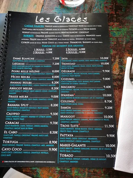 menu 1 of Le Canot