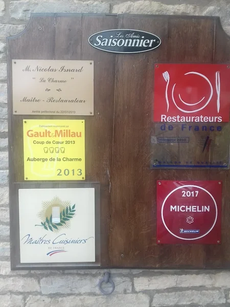 menu 2 of L'Auberge de la Charme