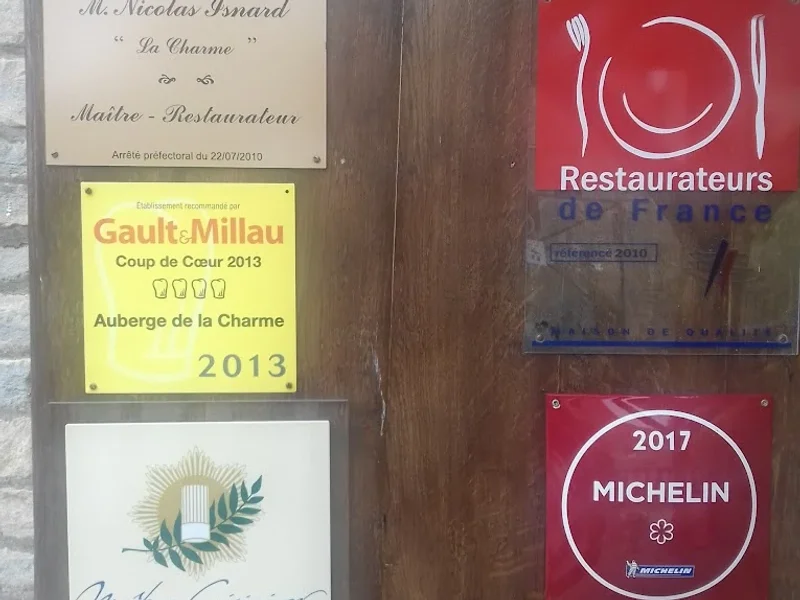 menu 2 of L'Auberge de la Charme
