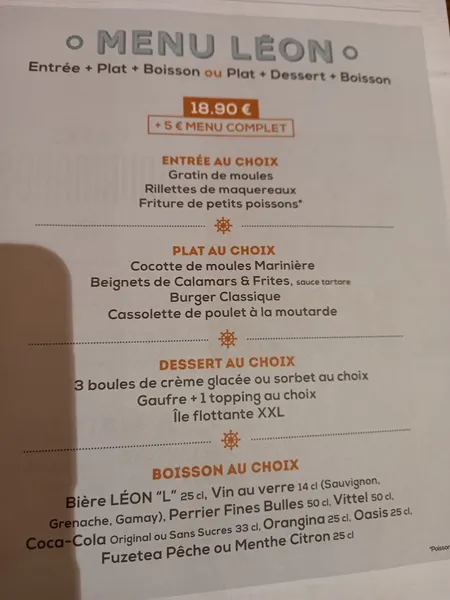 menu 2 of Léon - Macon