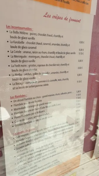 menu 1 of L'Hermine