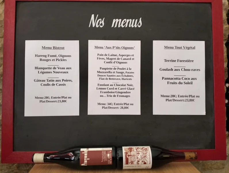 menu 2 of L'Age de Raisin