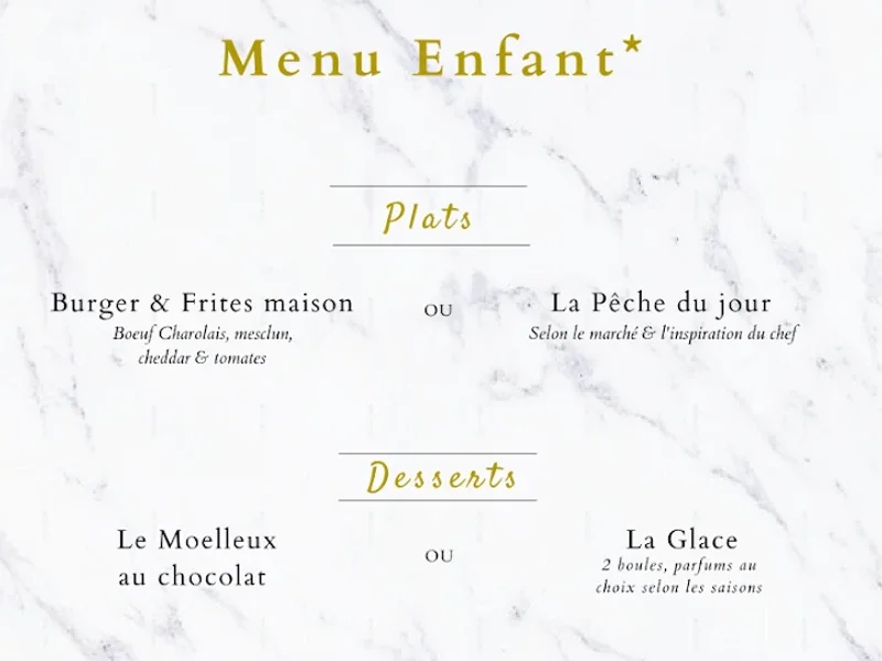menu 1 of Restaurant La Closerie