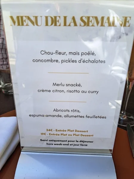 menu 2 of Restaurant La Closerie