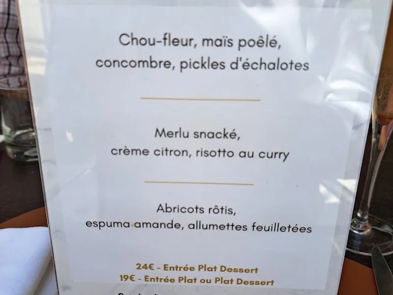 menu 2 of Restaurant La Closerie