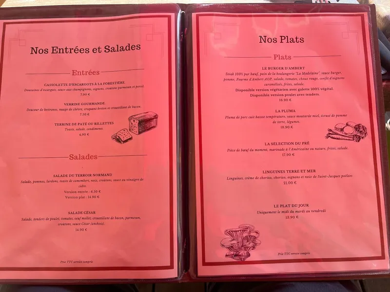 menu 0 of L'epicerie Du Pré