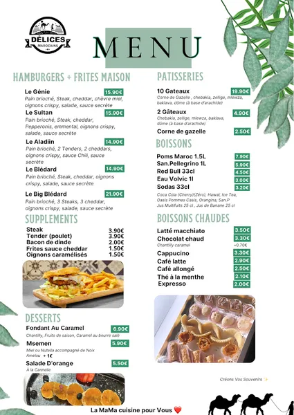 menu 0 of Délices marocains