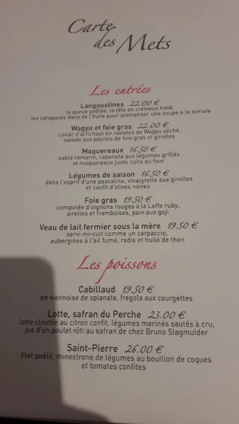 menu 0 of Restaurant Le Dauphin