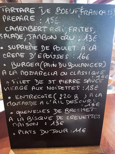 menu 2 of Brasserie de l'Académie