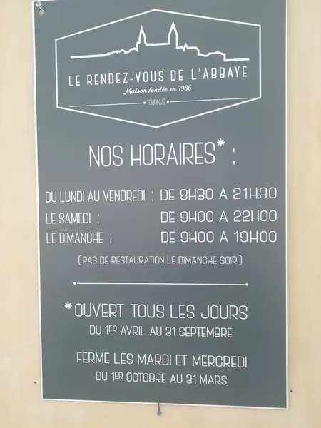 menu 2 of Le Rendez-Vous de l'Abbaye