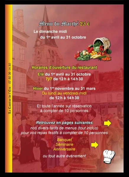 menu 0 of La Cantine de l'Ecu