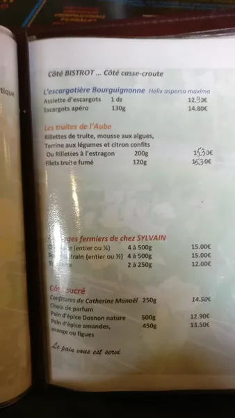 menu 2 of Autour du Pressoir