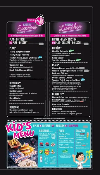 menu 0 of Memphis - Restaurant Diner