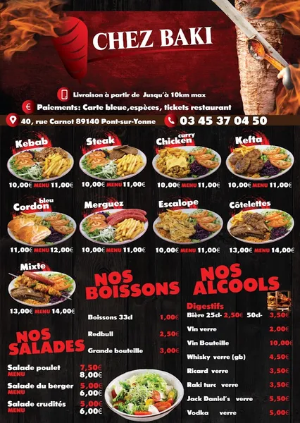 menu 0 of Chez Baki