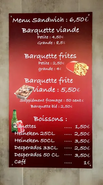 menu 1 of Chez Baki