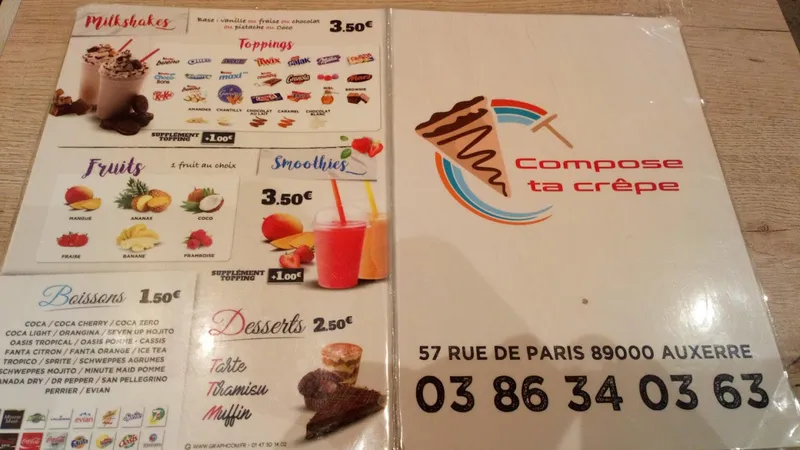 menu 0 of Compose Ta Crêpe