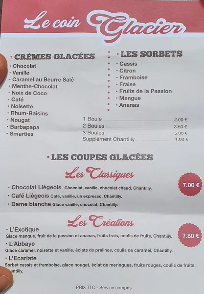 menu 0 of Café du centre "Chez Sissis"