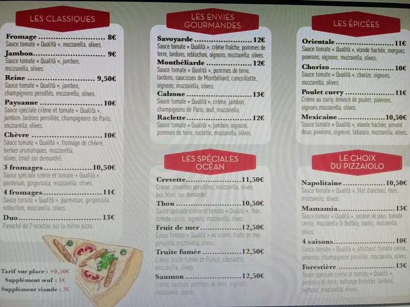 menu 1 of Pizza qualità