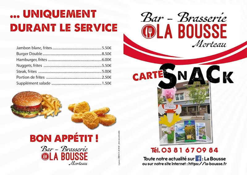 menu 2 of La Bousse