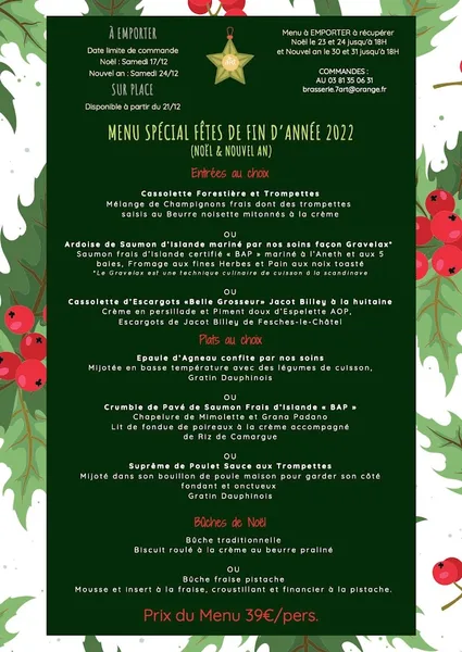 menu 0 of Brasserie Du 7ème Art