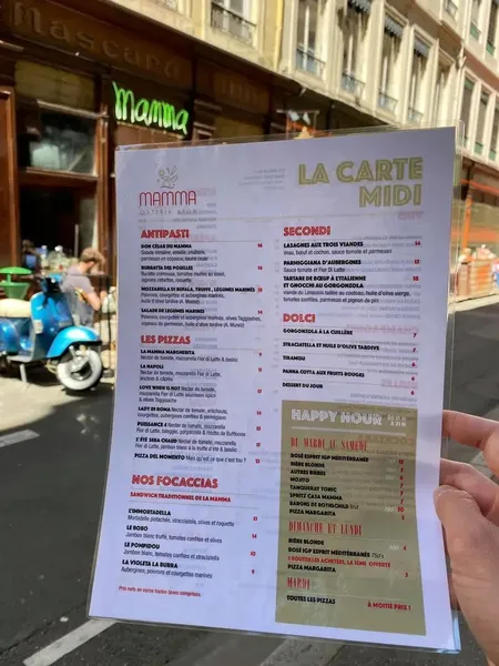 menu 1 of Mamma Osteria