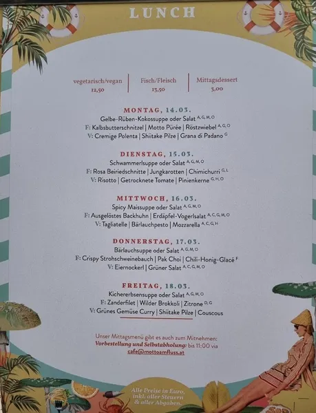 menu 0 of Café & Restaurant Motto am Fluss