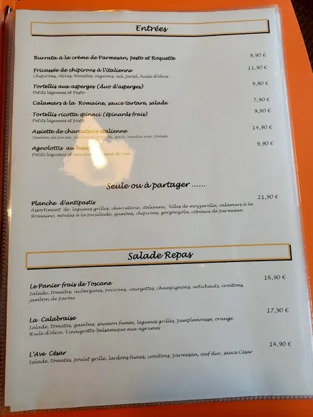 menu 0 of Pizzeria Gino