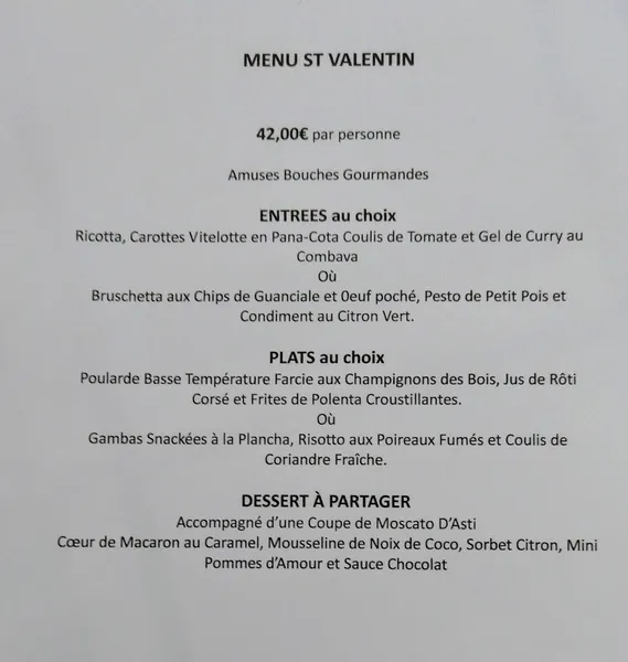 menu 0 of LA SCALA ( L'Escale Pizza)