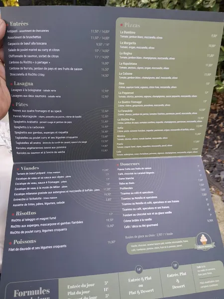 menu 1 of Le RisOtto