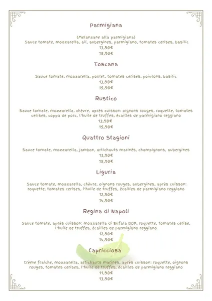 menu 2 of L'Atelier de Francisco