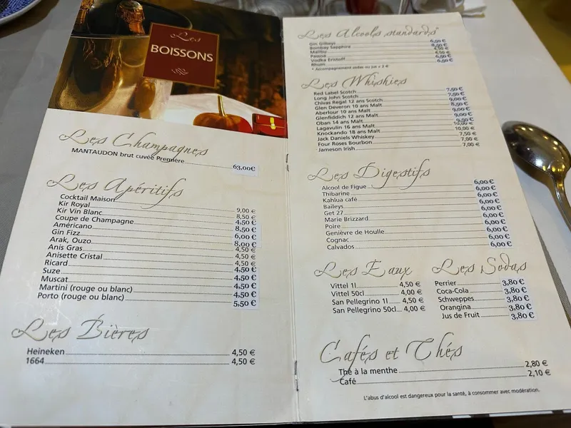 menu 1 of L'Orient-Espace