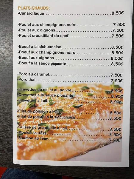 menu 0 of Le Palais D'Asie