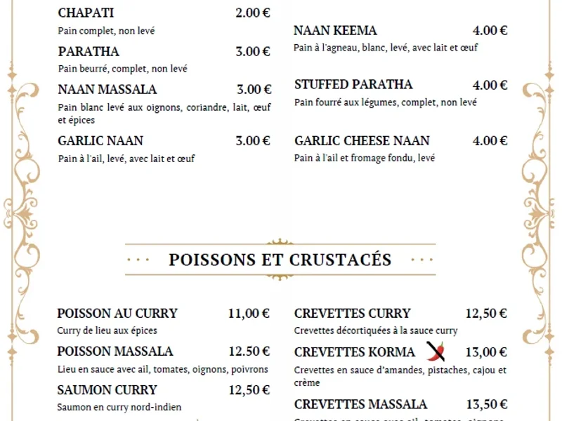 menu 2 of JAIPUR