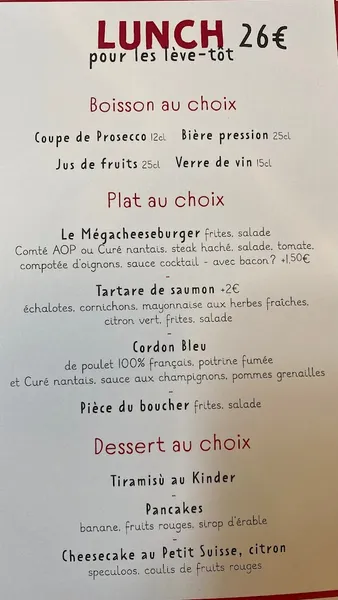 menu 2 of Les Fils À Maman Nantes Bouffay